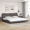 vidaXL Bedframe met LED zonder matras "Hvar" grijs 200x200 cm