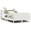 vidaXL Bed met boekenkast zonder matras grenenhout wit 150x200 cm