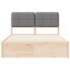 vidaXL Bedframe met Gevoerd Hoofdgedeelte Lichtgrijs 140 x 190 cm