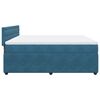 vidaXL Boxspring met matras fluweel blauw 180x200 cm