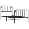 vidaXL Bedframe met hoofd- en voeteneinde&nbsp;metaal zwart 90x200 cm