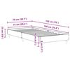 vidaXL Bedframe zonder matras 75x190 cm spaanplaat betongrijs