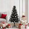 vidaXL Kerstboom met 150 LED met standaard Zwart 150 cm PVC