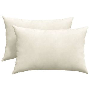 vidaXL Sofa Kussens 2 stuks Cr&egrave;me 60 x 40 cm Cordstof