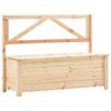 vidaXL Opbergbankje 120 cm massief grenenhout