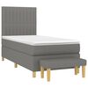 vidaXL Boxspring met matras stof donkergrijs 90x190 cm