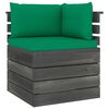 vidaXL 9-delige Loungeset met kussens pallet massief grenenhout