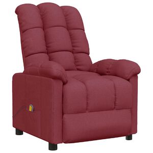 vidaXL Massagestoel stof wijnrood