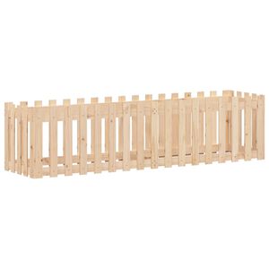 vidaXL Plantenbak verhoogd met hekontwerp 200x50x50 cm grenenhout