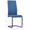vidaXL Eetkamerstoelen 2 st kunstleer blauw
