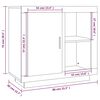 vidaXL Dressoir 80x40x75 cm betongrijs