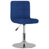 vidaXL Eetkamerstoelen 2 st draaibaar stof blauw