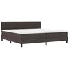 vidaXL Boxspring bed met hoofdeinde Donkerbruin 200 x 200 cm Stof