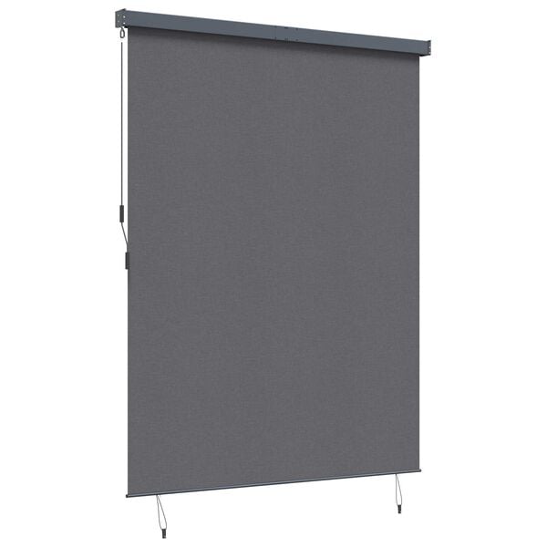 vidaXL Rolgordijn Gestreept Antraciet 200 x 250 cm Stof en Aluminium
