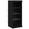 vidaXL LED Sideboard Zwart Eiken 41 x 37 x 100 cm Bewerkt hout