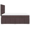 vidaXL Boxspring met matras stof donkerbruin 160x200 cm