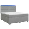 vidaXL Boxspringbed met matras Lichtgrijs 160 x 200 cm Stof