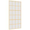 vidaXL Schuifdeur 102,5x205 cm mat ESG-glas en aluminium goudkleurig