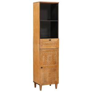vidaXL Badkamerkast met lade Licht Bruin 38 x 33 x 160 cm Bewerkt hout