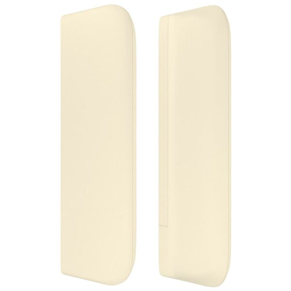 vidaXL Hoofdbord met randen 163x16x78/88 cm kunstleer cr&egrave;mekleurig