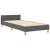 vidaXL Bedframe met hoofdeinde Donkergrijs 100 x 200 cm Stof
