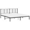 vidaXL Bedframe met hoofdbord metaal zwart 193x203 cm