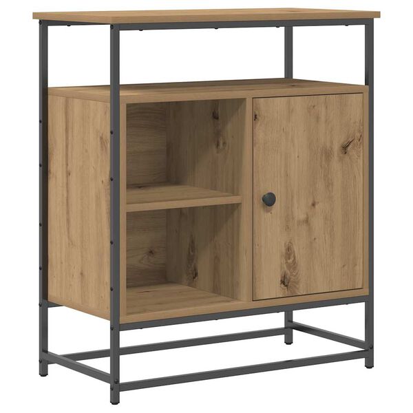 vidaXL Dressoir Artisan Eiken 69 x 35 x 80 cm Bewerkt hout