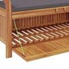 vidaXL Tuinopbergbank met kussen 126 cm massief acaciahout