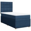 vidaXL Boxspring met matras stof blauw 90x190 cm