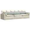 vidaXL Sofa Kussens 2 stuks Lichtgrijs 200 x 40 cm Cordstof