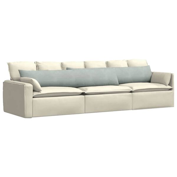 vidaXL Sofa Kussens 2 stuks Lichtgrijs 200 x 40 cm Cordstof