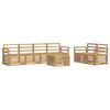 vidaXL Buiten bankenset 7 pcs Wit Massief Acaciahout