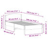 vidaXL Bedframe zonder matras massief grenenhout wasbruin 90x190 cm