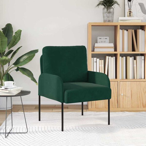 vidaXL Banken met kussen 55cm Donkergroen Multiplex