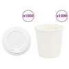 vidaXL Papieren koffiekopjes met deksel 1000 st 4oz 100 ml