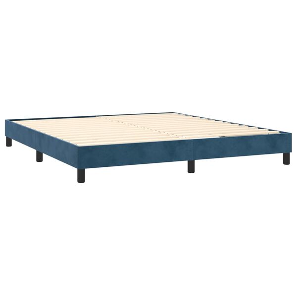 vidaXL Boxspring bed 180x200 cm fluweel donkerblauw