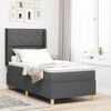 vidaXL Boxspring bed met matras Grijs 90 x 200 cm Stof