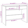 vidaXL Bureau 101x50x76,5 cm spaanplaat hoogglans wit