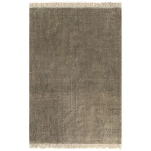 vidaXL Kelim vloerkleed 160x230 cm katoen taupe