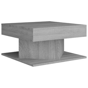 vidaXL Salontafel 57x57x30 cm bewerkt hout grijs sonoma eikenkleurig