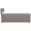 vidaXL Boxspring met matras stof taupe 80x200 cm