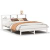 vidaXL Bedframe zonder matras massief grenenhout wit 135x190 cm