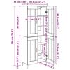 vidaXL Highboard Artisan Eiken 69,5 x 34 x 180 cm Bewerkt hout