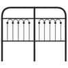 vidaXL Vervangend hoofdbord 120 cm metaal zwart