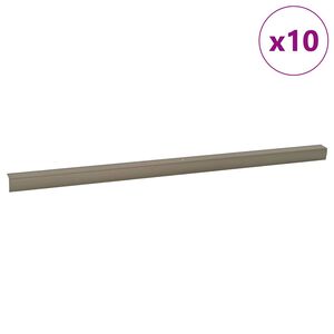 vidaXL Trapprofielen 10 pcs champagne 67 cm Aluminium