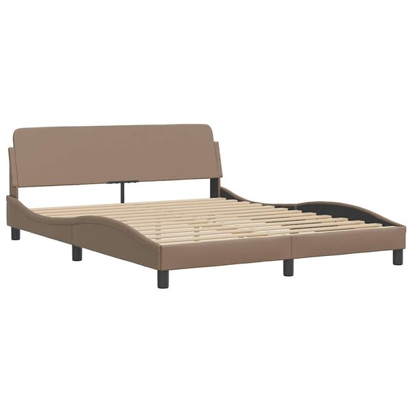 vidaXL Bedframe "Dover" kunstleer cappuccinokleurig 160x200 cm