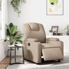 vidaXL Fauteuil verstelbaar elektrisch kunstleer cappuccinokleurig