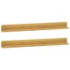 vidaXL Wandschappen 2 st 110x10x10 cm massief teakhout
