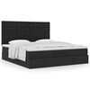 vidaXL Ottoman bed met matrassen 200x200cm stof zwart