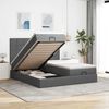 vidaXL Ottoman bed met matrassen 180x200cm stof donkergrijs
